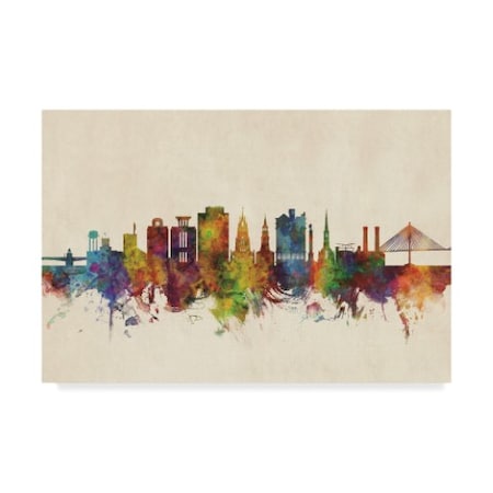 Michael Tompsett 'Charleston South Carolina Skyline' Canvas Art,22x32